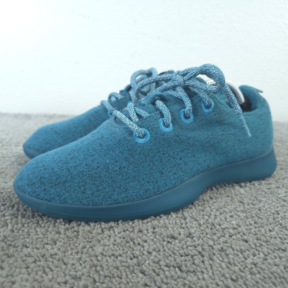 Allbirds Wool Runners Womens Size 8 Running Walking Shoes Green Teal Low Top